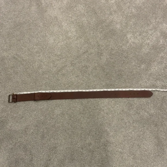 Vintage BURBERRY Brown Adjustable Womens Leather Belt Equestrian Wide - Picture 6 of 10